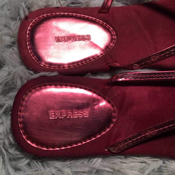 Express Pink Sequins Flip Flops Size Women’s 10 - Picture 4 of 6